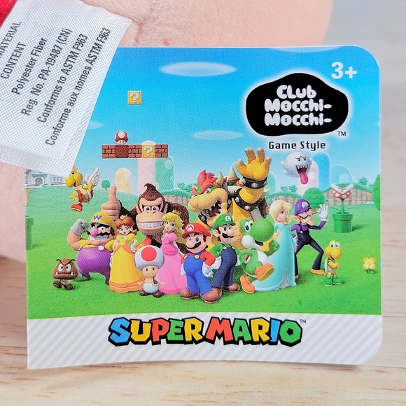 Tomy Club Mocchi Mocchi SUPER MUSHROOM JUNIOR 6" Nintendo Super Mario Game Plush - Picture 10 of 12